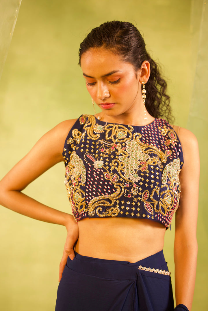 NIGHT-SKY BLUE SAREE - SITARA