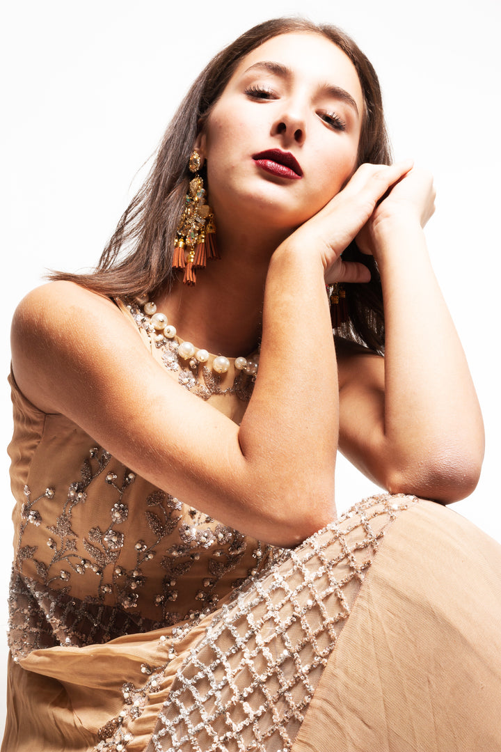 BEIGE GOWN SET - STELLAR