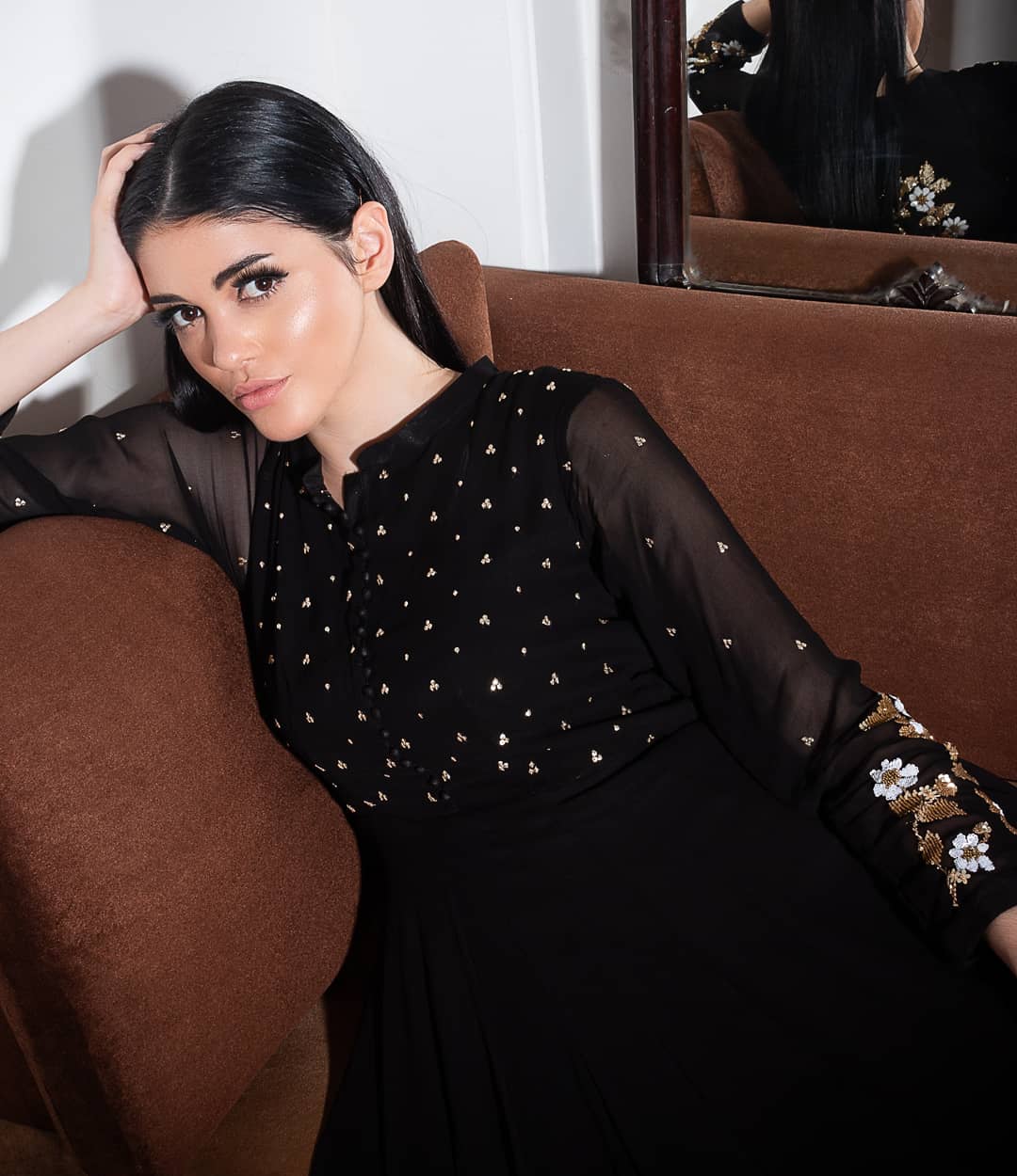 Black Anarkali - Old World Charma