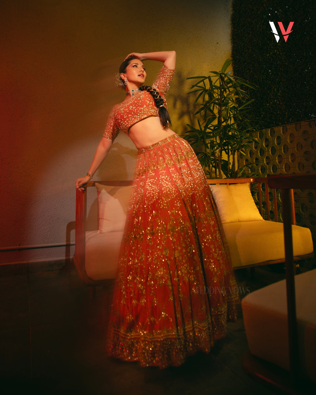 sunny leone orange dress Sunny Leone in Orange Dress., sensual, models female, love four seasons, bonito, HD wallpaper