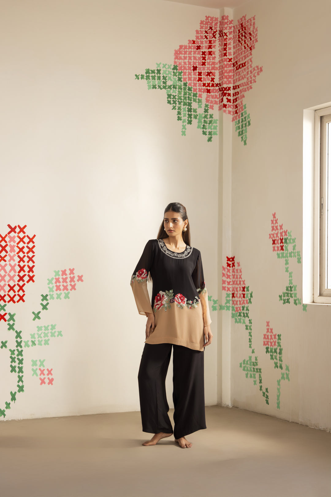 Black Beige Harmony Co-ord